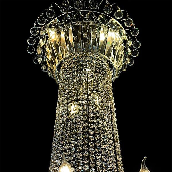 Extra Large European - style Multi - layers Candle Luxury Crystal Chandelier Gold Art Foyer/Staircase Decorative Light Fixture - lampmodern