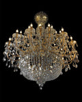 Extra Large European - style Multi - layers Candle Luxury Crystal Chandelier Gold Art Foyer/Staircase Decorative Light Fixture - lampmodern