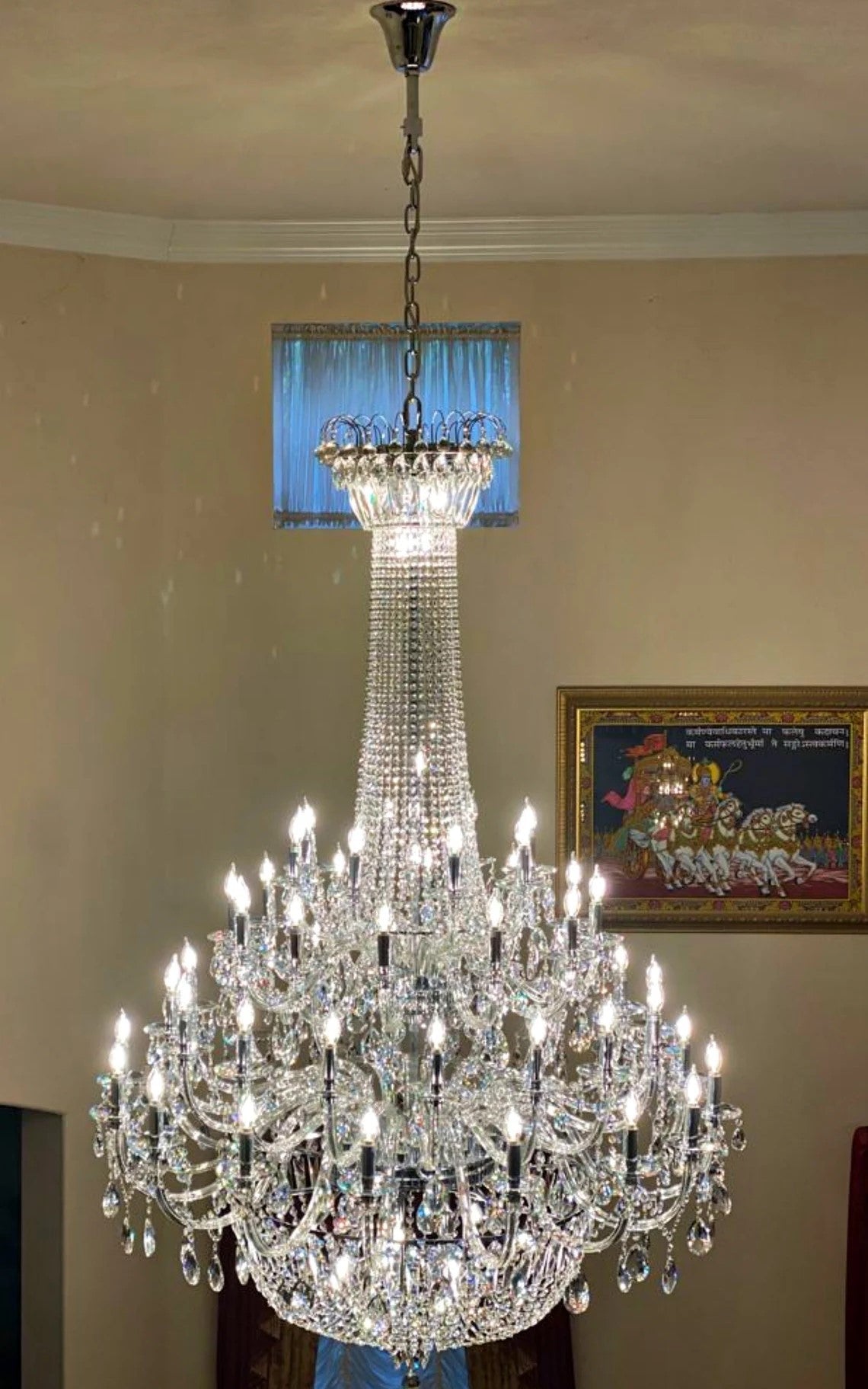 Extra Large European - style Multi - layers Candle Luxury Crystal Chandelier Gold Art Foyer/Staircase Decorative Light Fixture - lampmodern