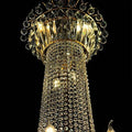 Extra Large European - style Multi - layers Candle Luxury Crystal Chandelier Gold Art Foyer/Staircase Decorative Light Fixture - lampmodern