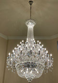 Extra Large European - style Multi - layers Candle Luxury Crystal Chandelier Gold Art Foyer/Staircase Decorative Light Fixture - lampmodern