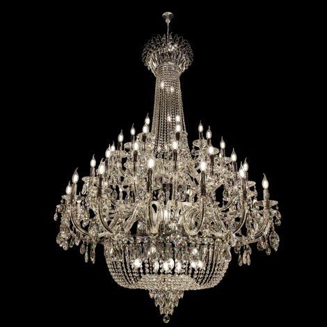 Extra Large European - style Multi - layers Candle Luxury Crystal Chandelier Gold Art Foyer/Staircase Decorative Light Fixture - lampmodern