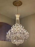 Extra Large European - style Multi - layers Candle Luxury Crystal Chandelier Gold Art Foyer/Staircase Decorative Light Fixture - lampmodern
