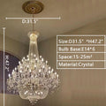 Extra Large European - style Multi - layers Candle Luxury Crystal Chandelier Gold Art Foyer/Staircase Decorative Light Fixture - lampmodern