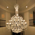 Extra Large European - style Multi - layers Candle Luxury Crystal Chandelier Gold Art Foyer/Staircase Decorative Light Fixture - lampmodern