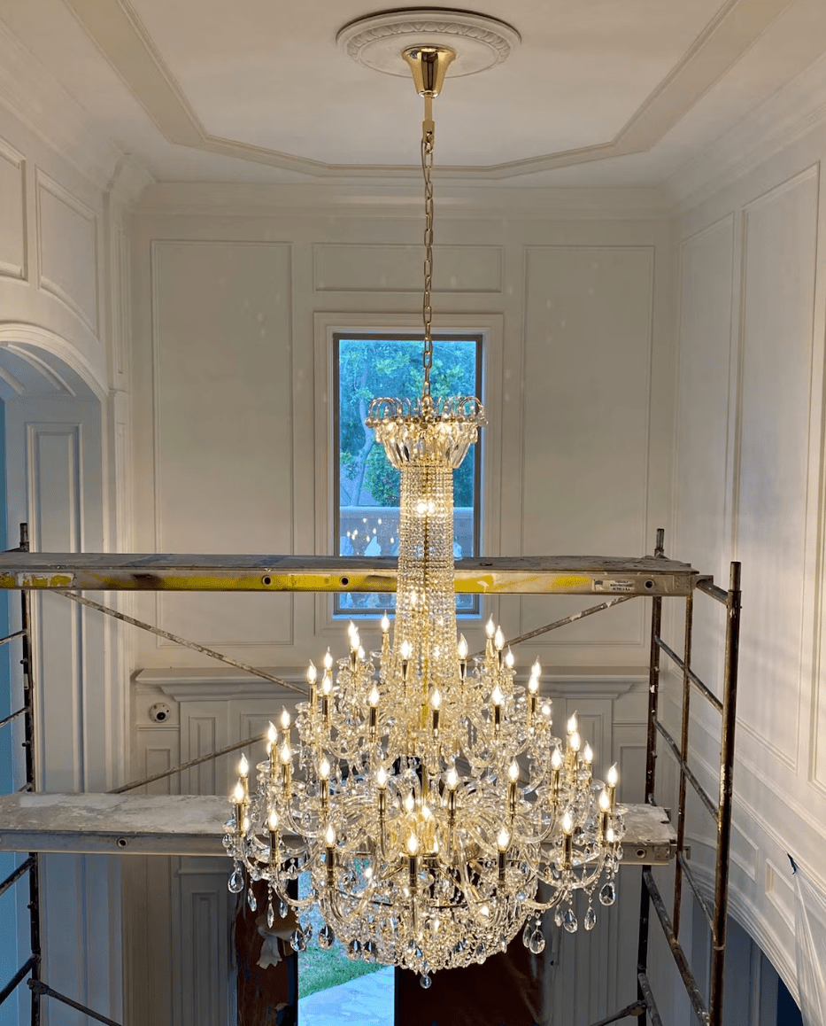 Extra Large European - style Multi - layers Candle Luxury Crystal Chandelier Gold Art Foyer/Staircase Decorative Light Fixture - lampmodern