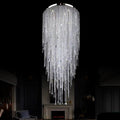 Extra Large Flush Mount Crystal Tassel Pendant Chandelier for Living Room/High - Ceiling Room/Foyer - lampmodern