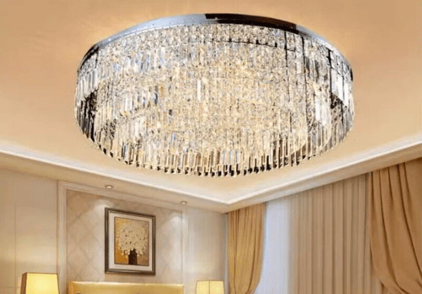 Extra Large Flush Mount Multi - tier Crystal Chandelier Modern Luxury Light Fixture For Living Room/Dining Room/Bedroom - lampmodern