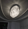 Extra Large Flush Mount Multi - tier Crystal Chandelier Modern Luxury Light Fixture For Living Room/Dining Room/Bedroom - lampmodern