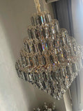 Extra Large Foyer Decorative Crystal Lighting Fixture Living Room Crystal Chandelier For Entryway Staircase - lampmodern