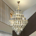 Extra Large Foyer Decorative Crystal Lighting Fixture Living Room Crystal Chandelier For Entryway Staircase - lampmodern