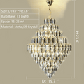 Extra Large Foyer Decorative Crystal Lighting Fixture Living Room Crystal Chandelier For Entryway Staircase - lampmodern