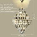 Extra Large Foyer Decorative Crystal Lighting Fixture Living Room Crystal Chandelier For Entryway Staircase - lampmodern