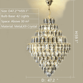 Extra Large Foyer Decorative Crystal Lighting Fixture Living Room Crystal Chandelier For Entryway Staircase - lampmodern