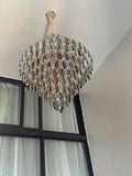 Extra Large Foyer Decorative Crystal Lighting Fixture Living Room Crystal Chandelier For Entryway Staircase - lampmodern