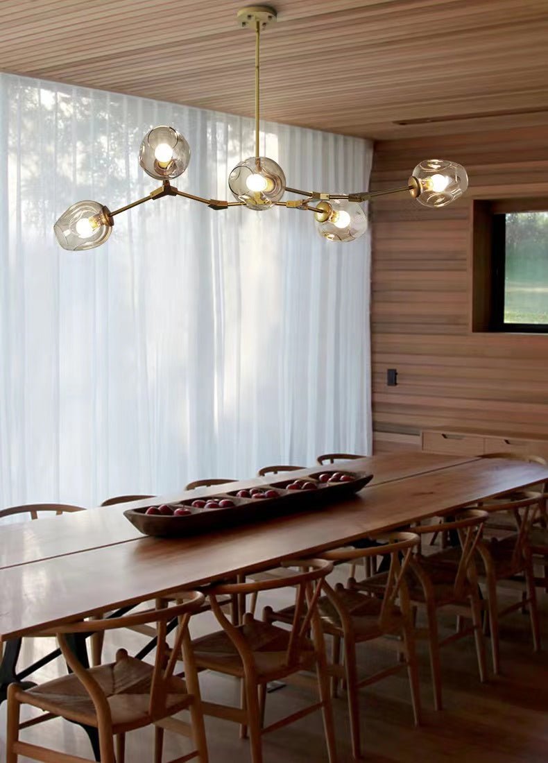 Extra Large Industrial Fashion Branch Multiple Glass Pendant Chandelier for Living/Dining Room - lampmodern