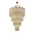 Extra Large Luxury Multi - tiered Crystal Chandelier in Gold Finish for Foyer/Staircase - lampmodern