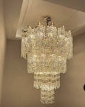Extra Large Luxury Multi - tiered Crystal Chandelier in Gold Finish for Foyer/Staircase - lampmodern