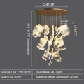 Extra Large Modern Paper Chandelier For Staircase / Foyer Villa Hall Ceiling - lampmodern