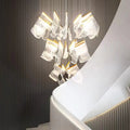 Extra Large Modern Paper Chandelier For Staircase / Foyer Villa Hall Ceiling - lampmodern
