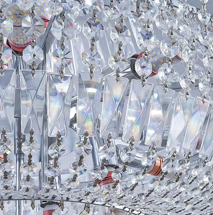 Extra Large Multi - layer Modern Light Luxury Crystal Chandelier for Living / Dining Room / Villa - lampmodern