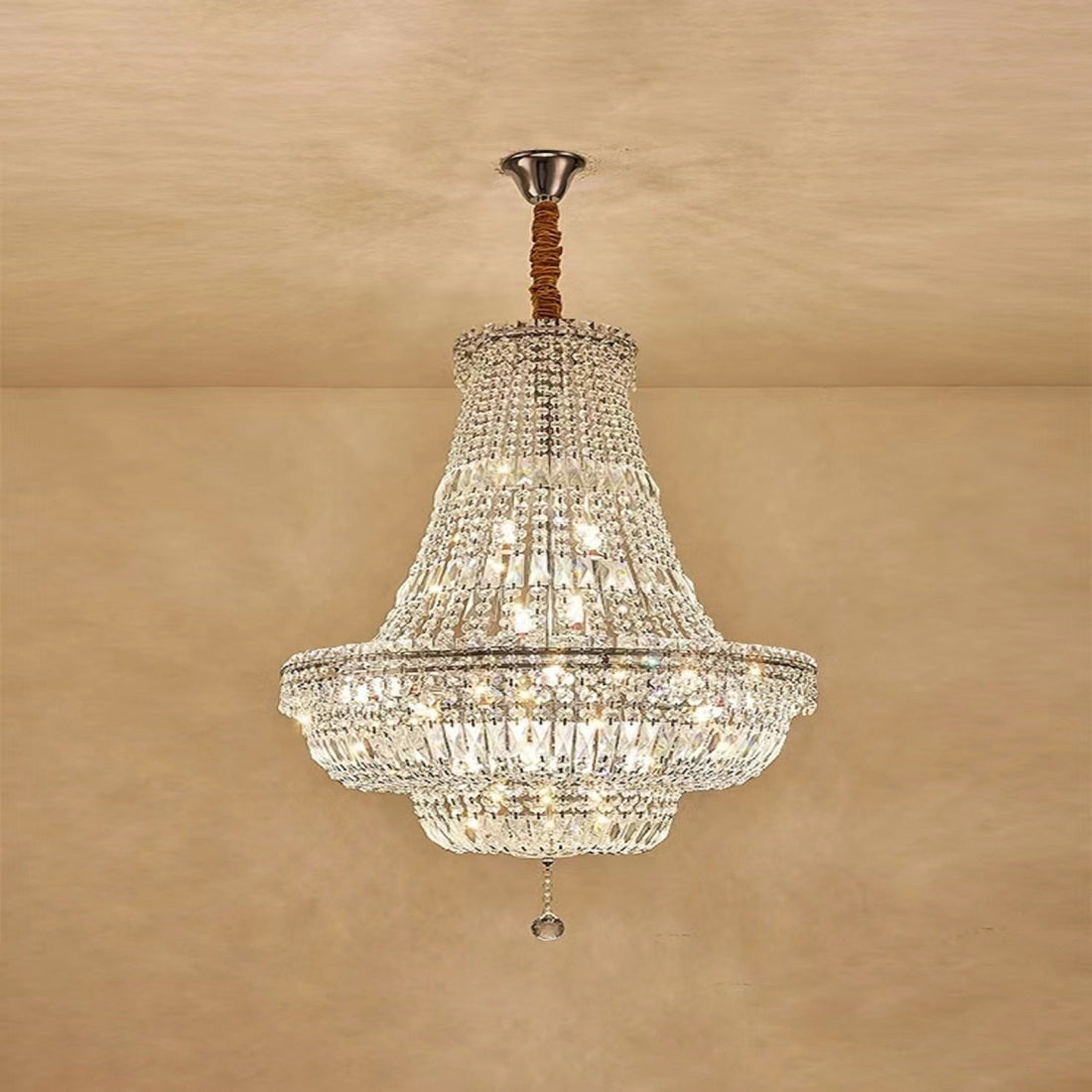 Extra Large Multi - layer Modern Light Luxury Crystal Chandelier for Living / Dining Room / Villa - lampmodern