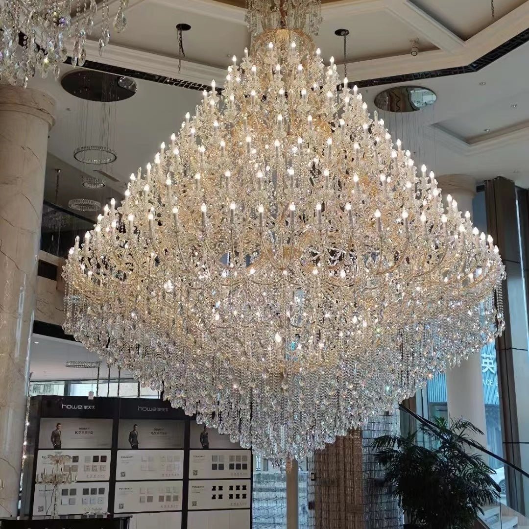 Extra Large Multi - tiered Candle Light Crystal Chandelier for Hotel/Restaurant - lampmodern