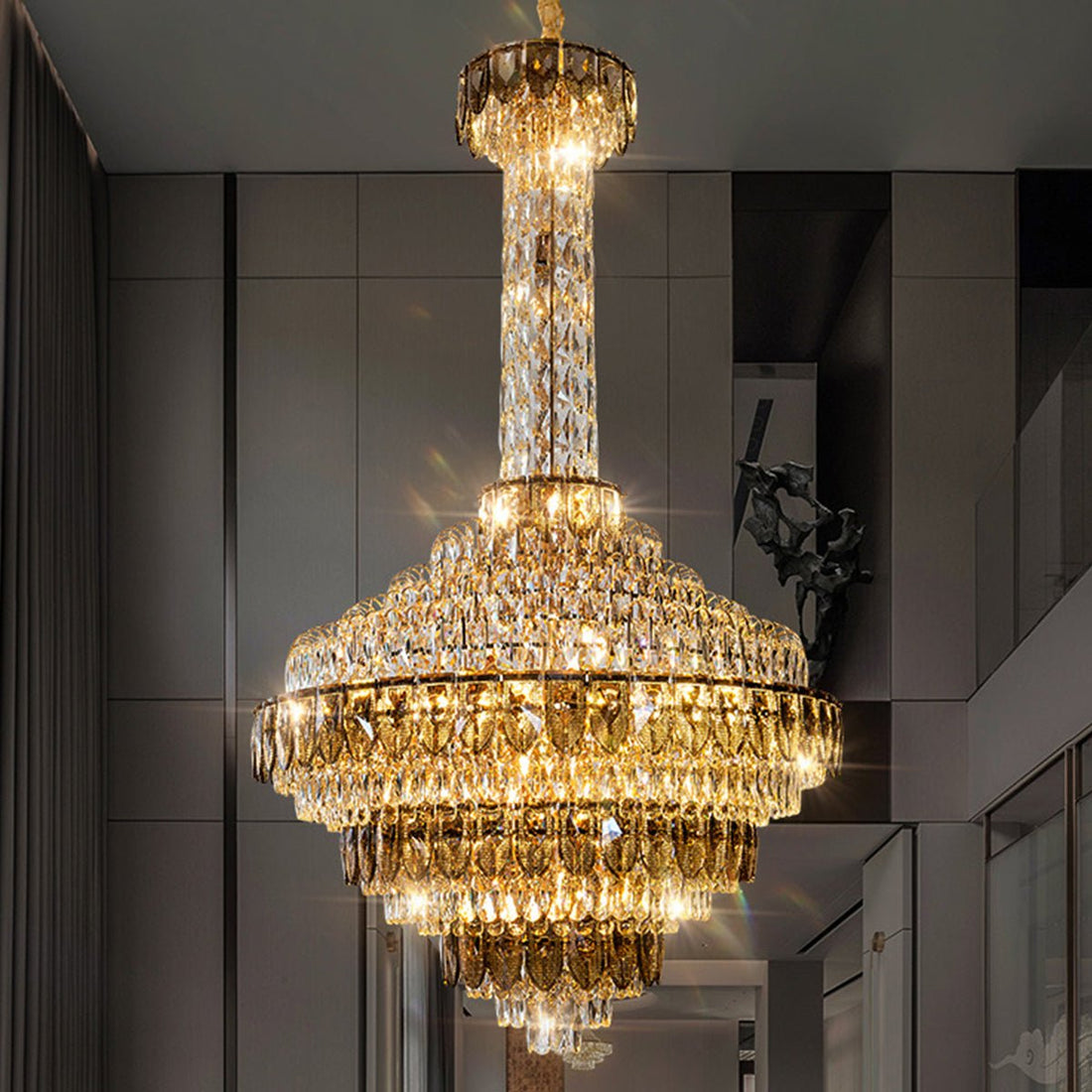 Extra Large Multi - tiered Empire Crystal Chandelier for Big Hallway/Foyer/Staircase - lampmodern