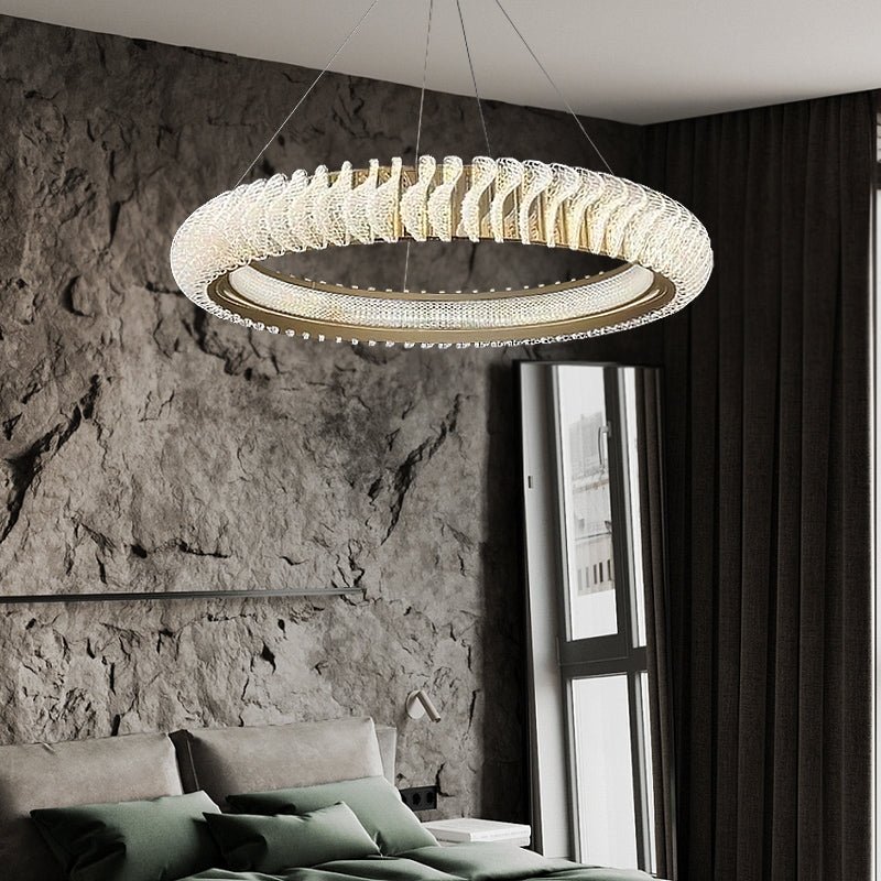 Extra Large Tiers Modern Stainless Steel Ring Chandelier for Living Room/Foyer/Big Entrys - lampmodern