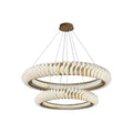 Extra Large Tiers Modern Stainless Steel Ring Chandelier for Living Room/Foyer/Big Entrys - lampmodern