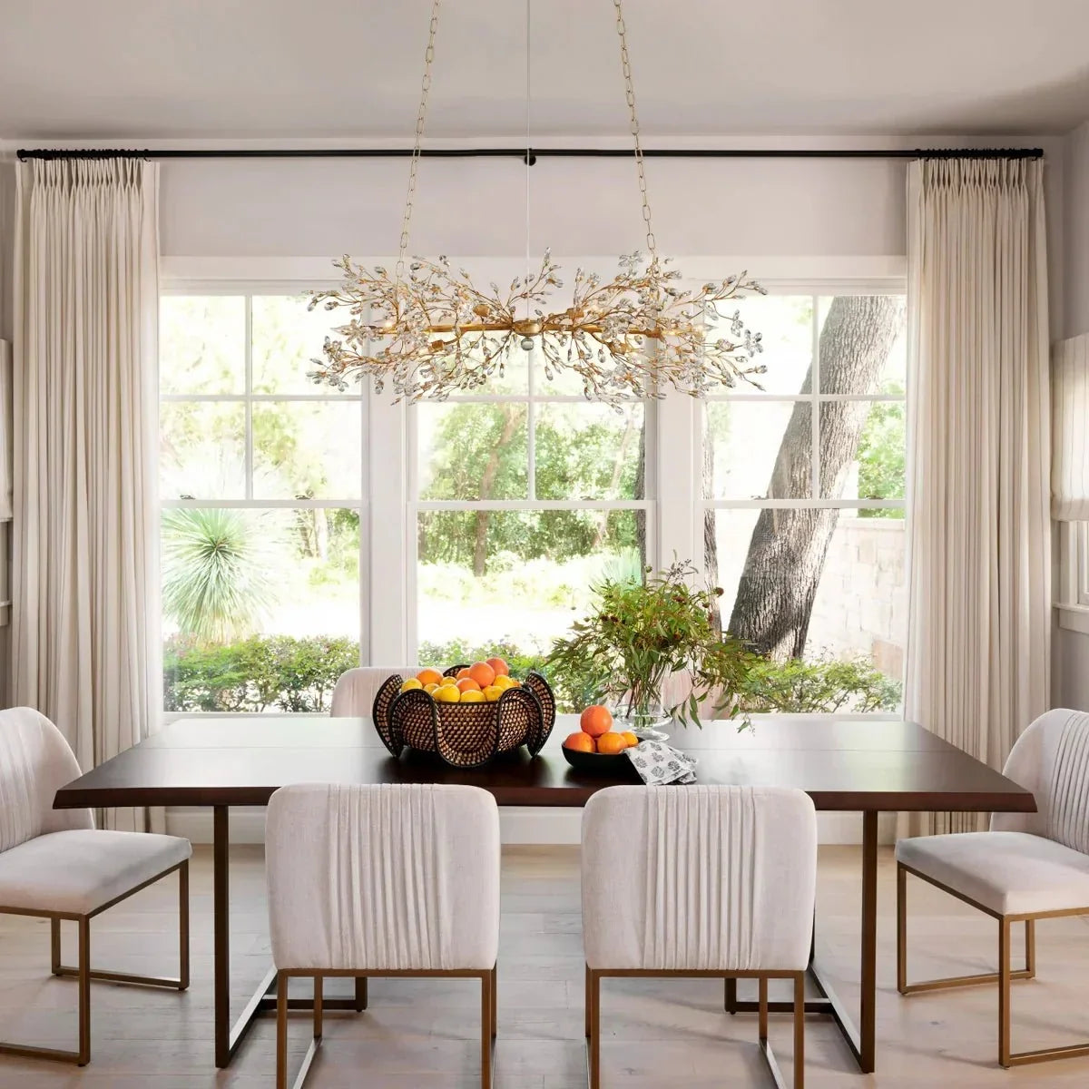 Fiore Linear Chandelier 43" 51" 68"W - lampmodern
