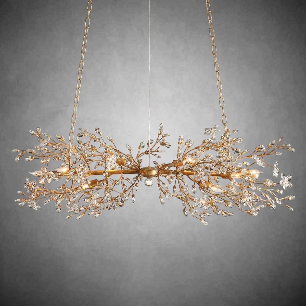 Fiore Linear Chandelier 43" 51" 68"W - lampmodern
