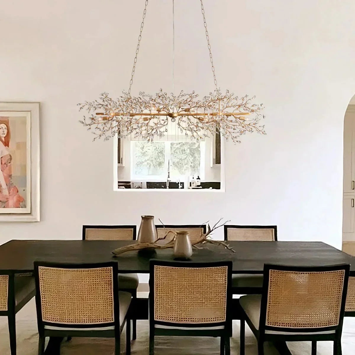 Fiore Linear Chandelier 43" 51" 68"W - lampmodern