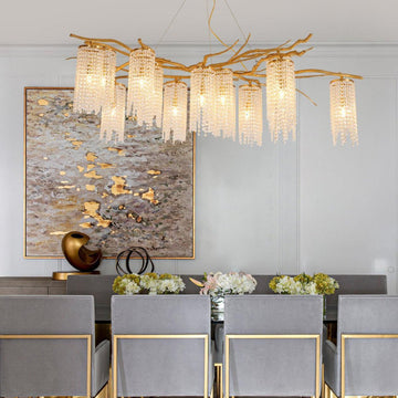 Forest Dawn Brass Branch Chandelier - L 63″ x W 31.5″ x H 17.7″Dark Copperlampmodern