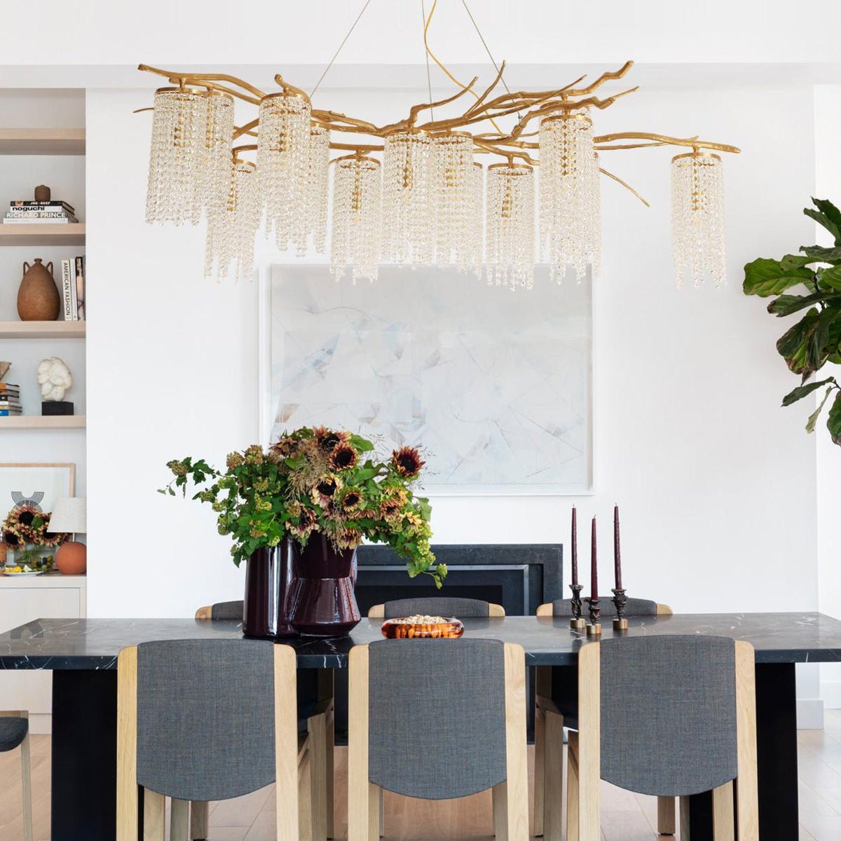 Forest Dawn Brass Branch Chandelier - L 63″ x W 31.5″ x H 17.7″Dark Copperlampmodern