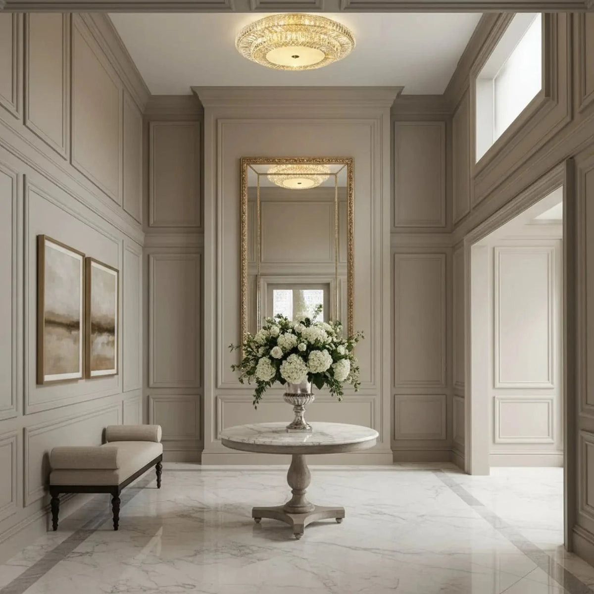 Gio Crystal Flush Mount Chandelier - lampmodern