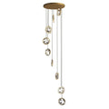 Gold Crystal Staircase Chandelier - lampmodern