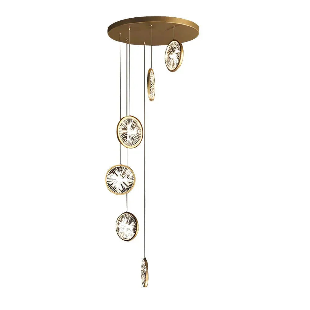 Gold Crystal Staircase Chandelier - lampmodern