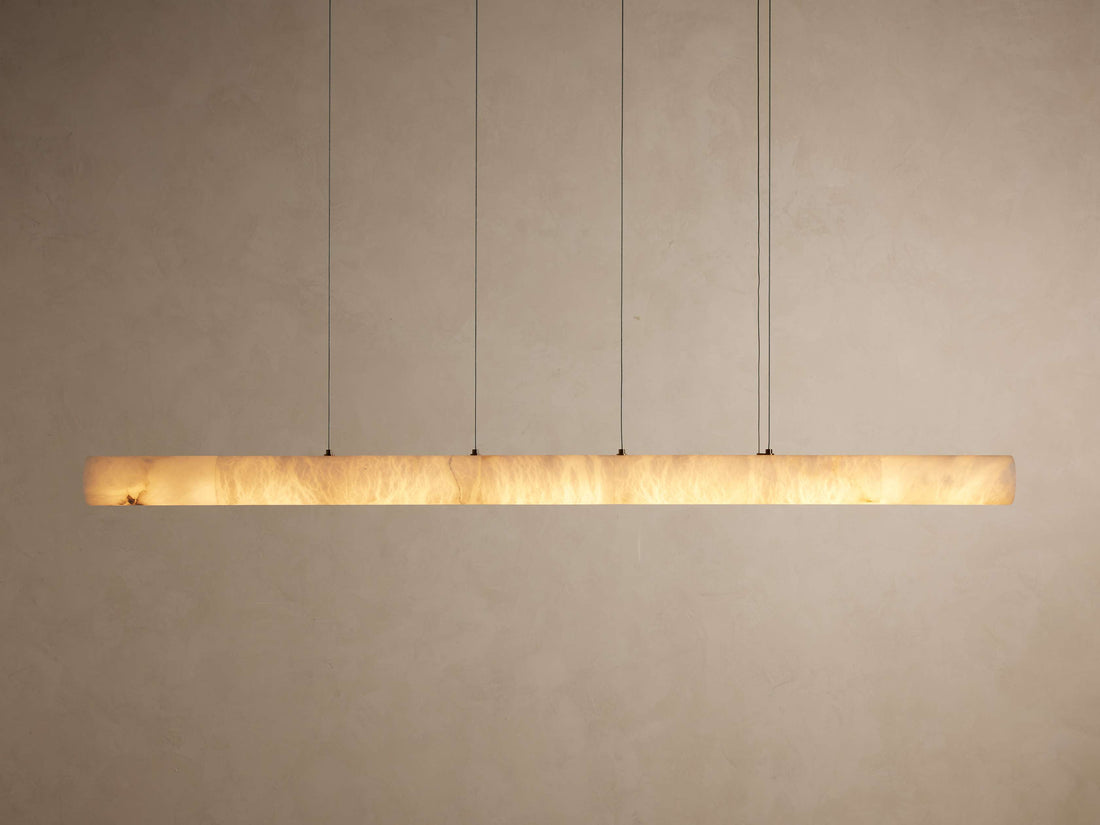 Halima Alabaster Linear Chandelier - lampmodern