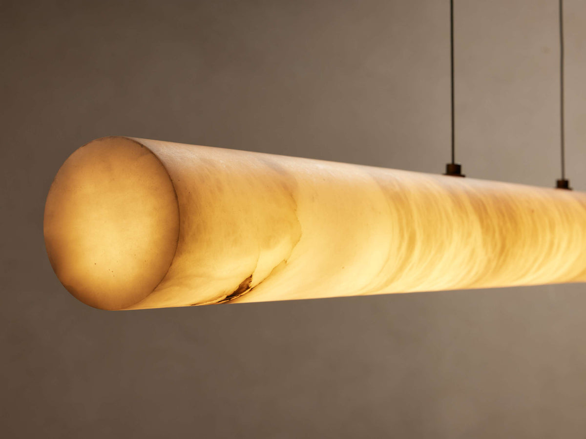 Halima Alabaster Linear Chandelier - lampmodern