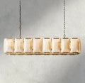 Hartley Alabaster Rectangular Chandelier 42’’ 54’’ 62’’ 74’’ - 54’’ / Brass - chandelier