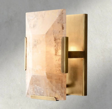 Hartley Alabaster Sconce - Brass - wall sconce