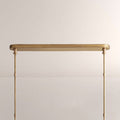 Haven Leather Brass Linear Chandelier - lampmodern