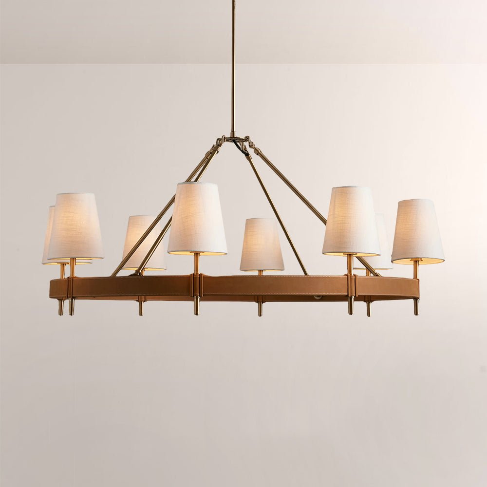 Haven Round Brass Chandelier - lampmodern