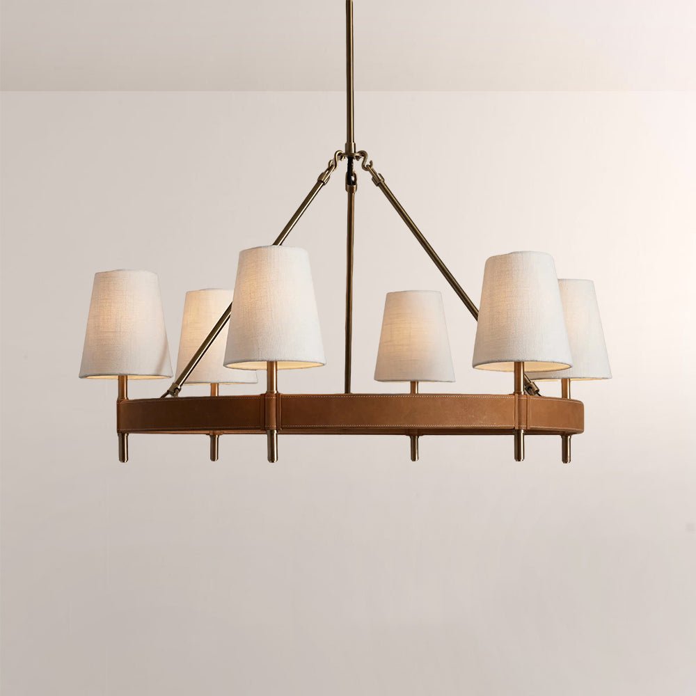 Haven Round Brass Chandelier - lampmodern