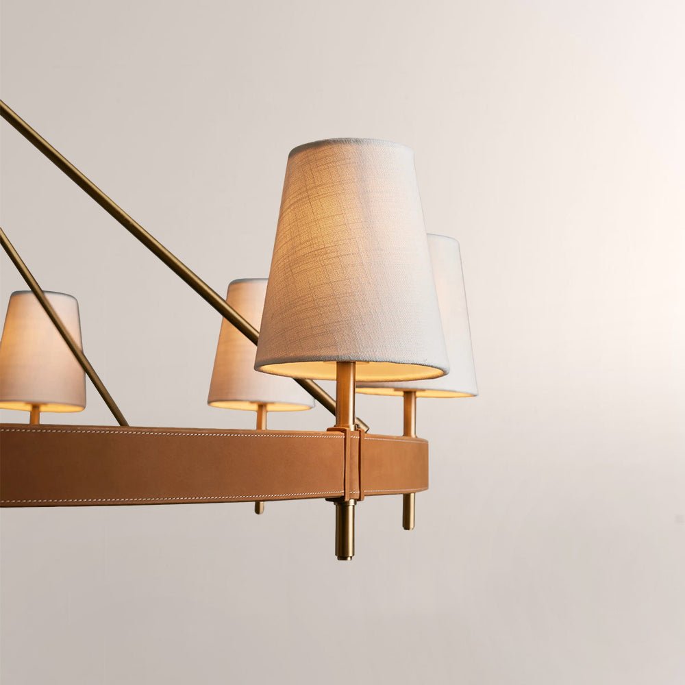 Haven Round Brass Chandelier - lampmodern