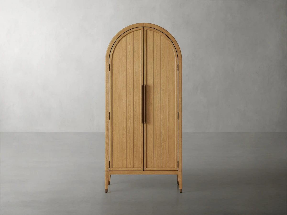 Hattie Accent Cabinet in Oak 36"W 46"W - Lamp Modern