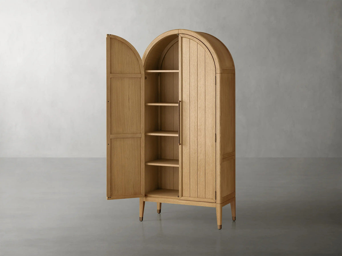 Hattie Accent Cabinet in Oak 36"W 46"W - Lamp Modern