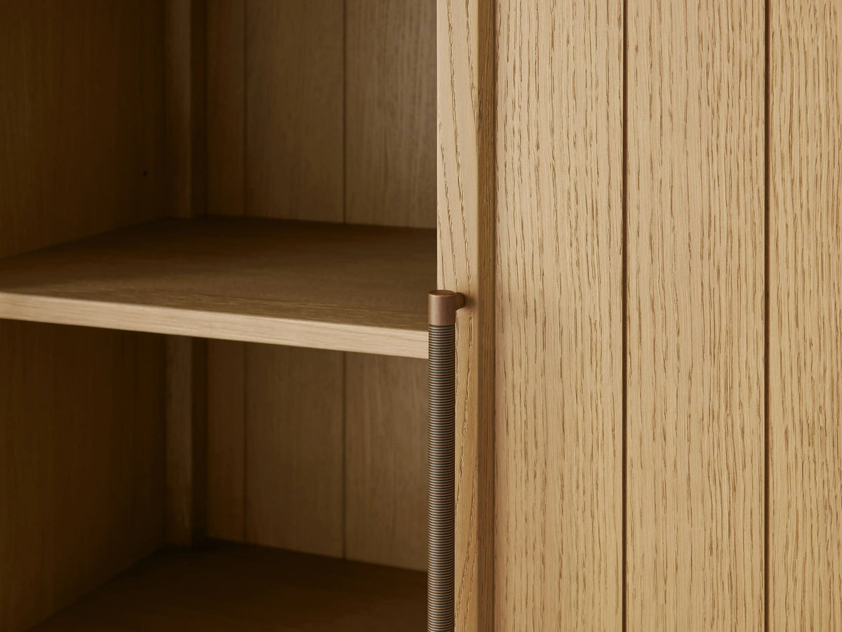 Hattie Accent Cabinet in Oak 36"W 46"W - Lamp Modern