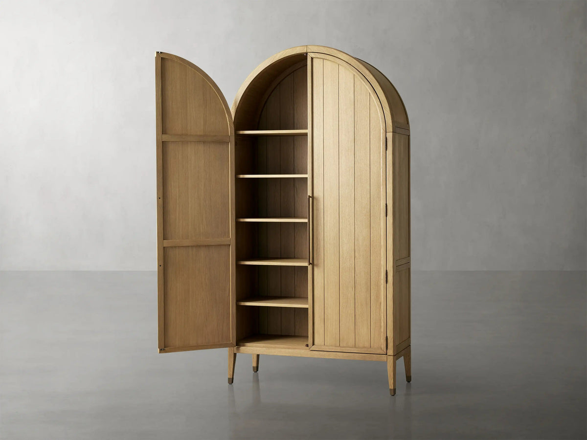 Hattie Accent Cabinet in Oak 36"W 46"W - Lamp Modern
